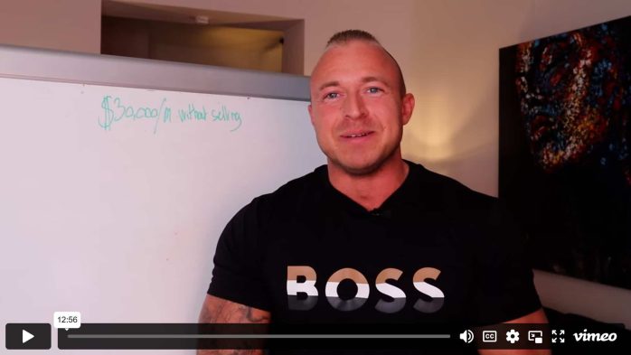 $30,000 A Month Without Selling Video Screenshot Demo Page